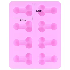 Pink Penis-Shaped Ice Cube Tray