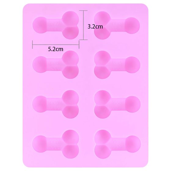 Pink Penis-Shaped Ice Cube Tray