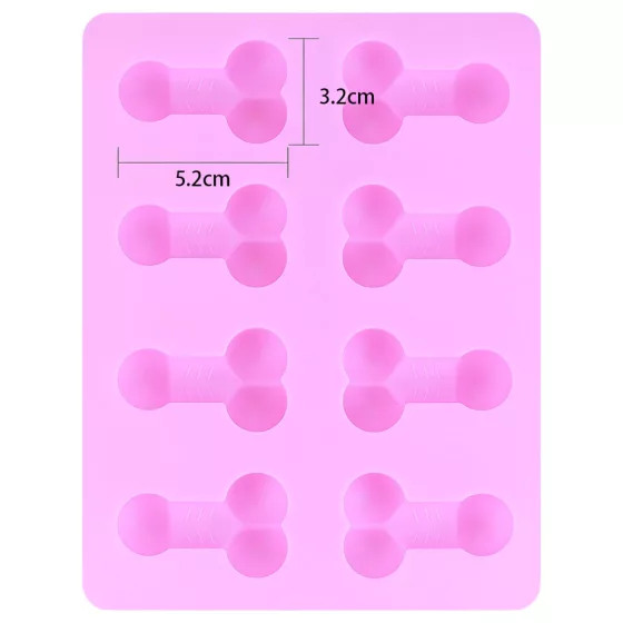 Pink Penis-Shaped Ice Cube Tray