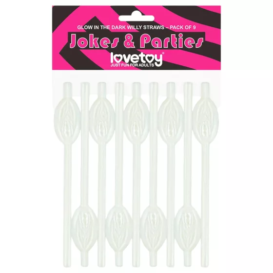 LoveToy - Pussy Glow Straw (White) 