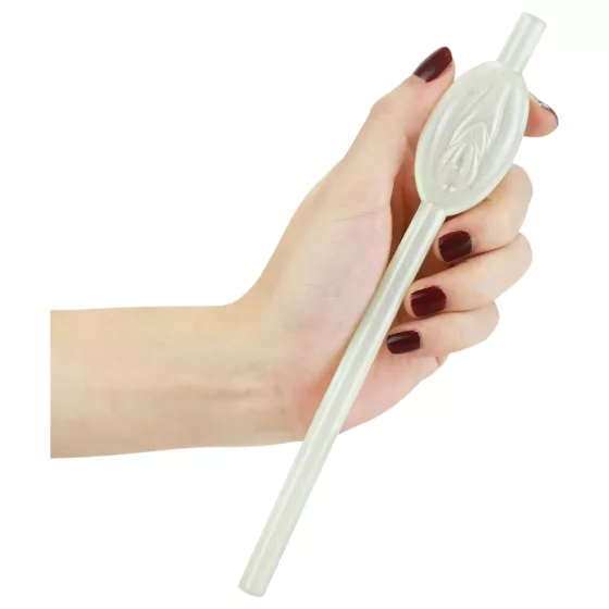 LoveToy - Pussy Glow Straw (White) 
