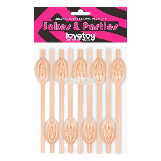 Lovetoy - willy drinking straws hen party accessory (flesh‑coloured)