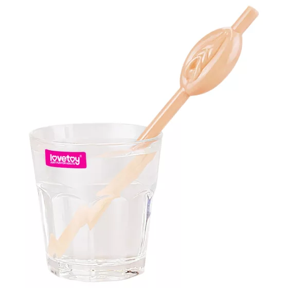 Lovetoy - willy drinking straws hen party accessory (flesh‑coloured)