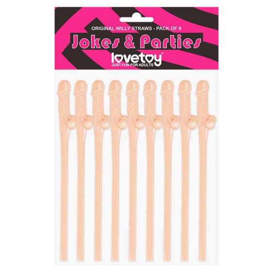 Lovetoy - realistic penis straw (natural)