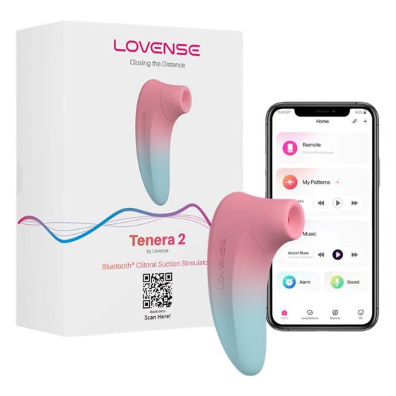 LOVENSE Tenera 2 - smart waterproof air-wave clitoral stimulator (blue-pink)