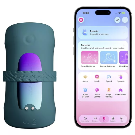 Lovense Gush 2 - App-controlled glans vibrator (turquoise)