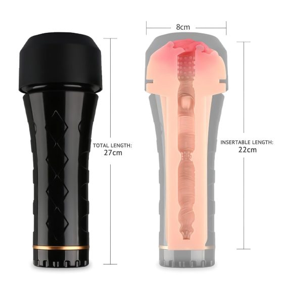 Tracy's Dog Cup - Realistic Male Masturbator (Black-Natural)