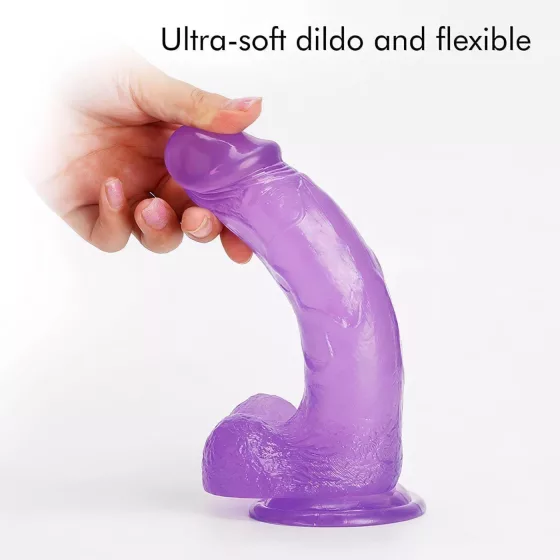 Tracy's Dog Jelly 8 - purple dildo with balls and suction cup