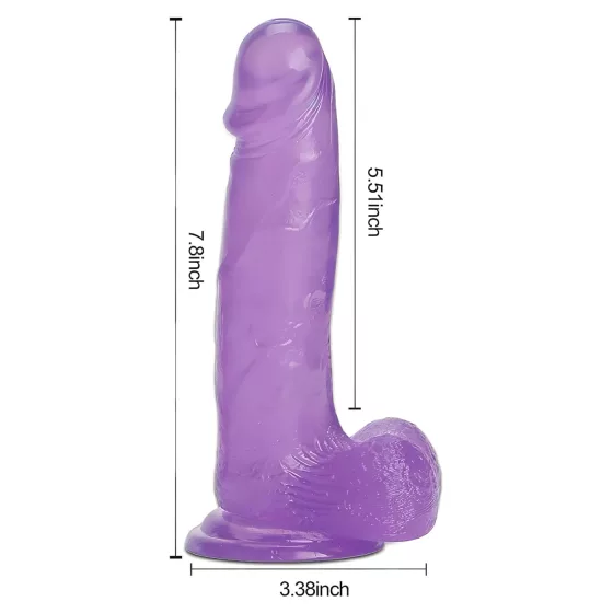 Tracy's Dog Jelly 8 - purple dildo with balls and suction cup
