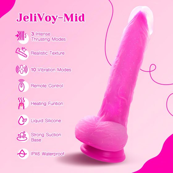 Tracy's Dog Jelivoy-Mid - Lifelike 8 Vibrator (Pink)"