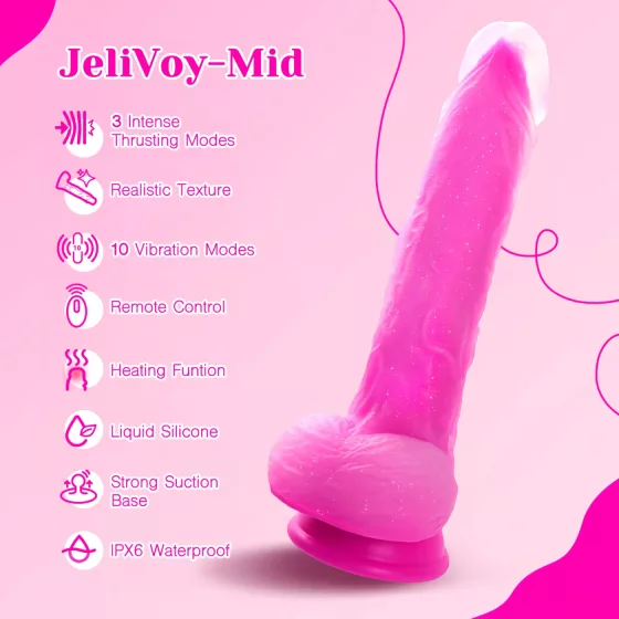 Tracy's Dog Jelivoy-Mid - Lifelike 8 Vibrator (Pink)"