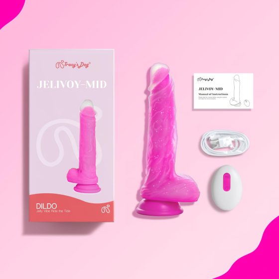 Tracy's Dog Jelivoy-Mid - Lifelike 8 Vibrator (Pink)"