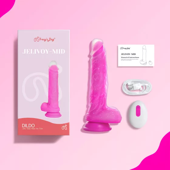Tracy's Dog Jelivoy-Mid - Lifelike 8 Vibrator (Pink)"