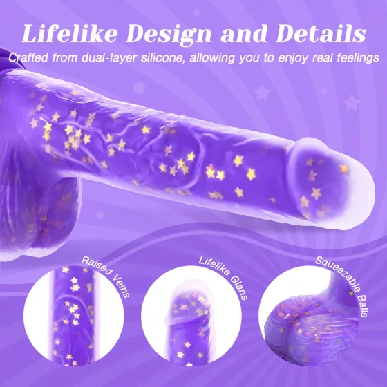 Tracy's Dog Jelivoy - Realistic Purple Vibrator, 22cm