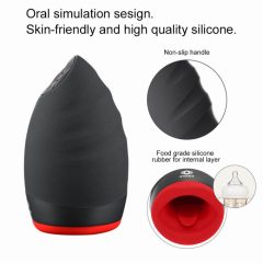   OTOUCH Chiven 2 - battery powered, waterproof, vibrating mouth masturbator (black)