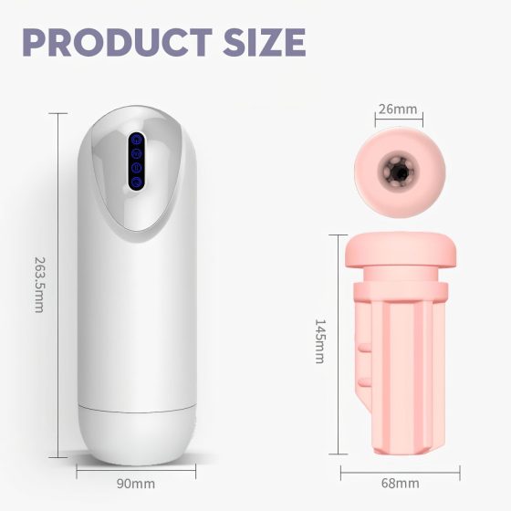 Leopard - Up-and-Down Vibrating Stroker (White)