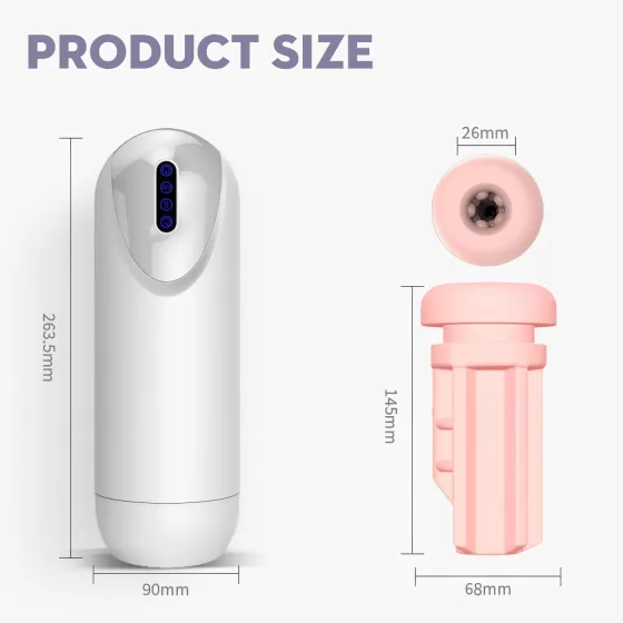 Leopard - Up-and-Down Vibrating Stroker (White)