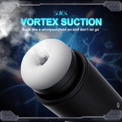 Leopard - Up-Down Suction Vibrating Masturbator (Black)