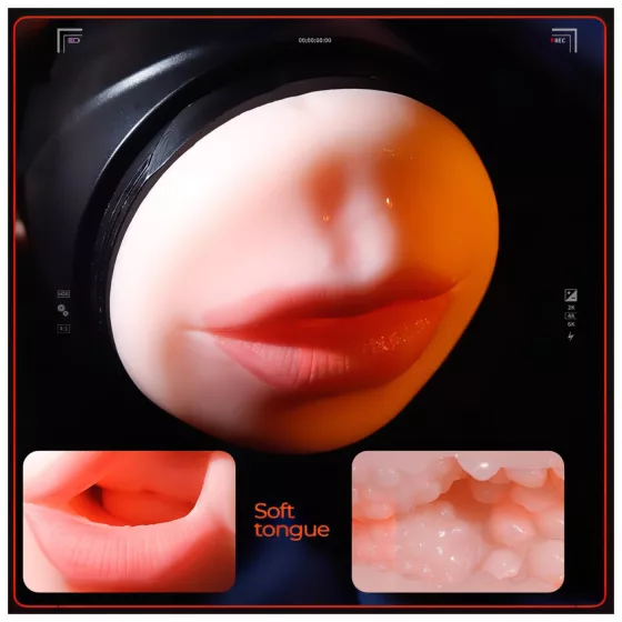Leopard - mouth and artificial vagina penis vibrator (natural)