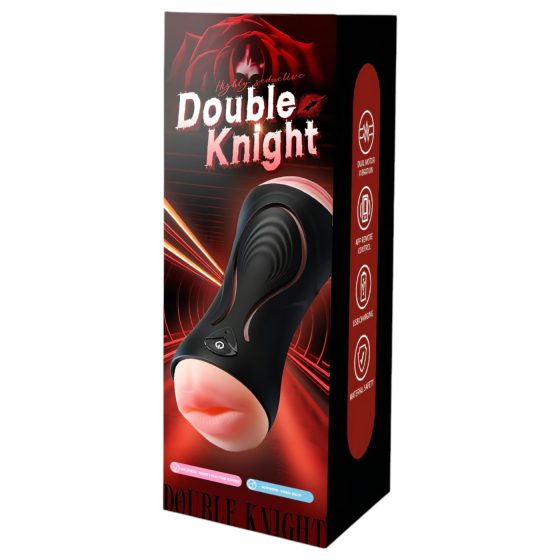 Leopard - Mouth & Vagina Penis Vibrator (Natural)