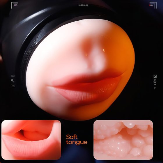 Leopard - Mouth & Vagina Penis Vibrator (Natural)