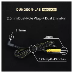   DG-LAB - Electrode cable from 2.5 mm jack to 2 mm pins (black)