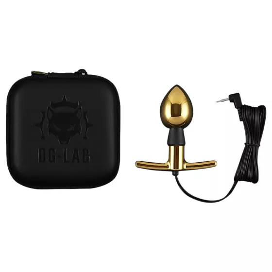DG-LAB BiPolar A - bipolar metal anal plug electrode (gold)