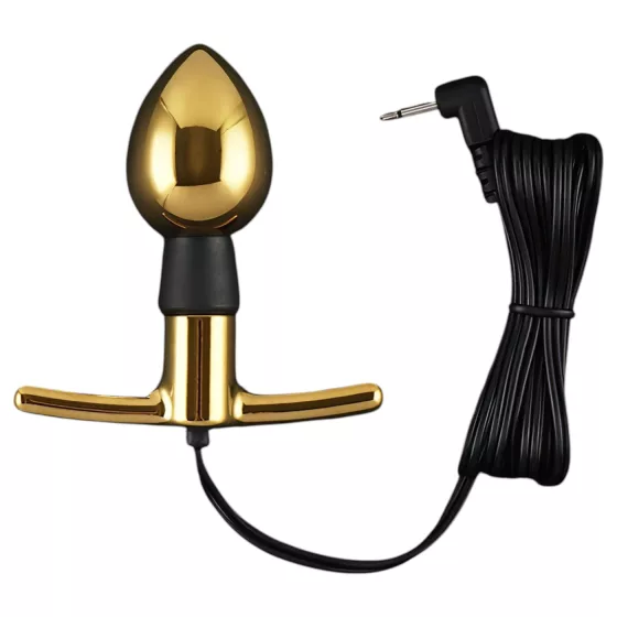 DG-LAB BiPolar A - bipolar metal anal plug electrode (gold)