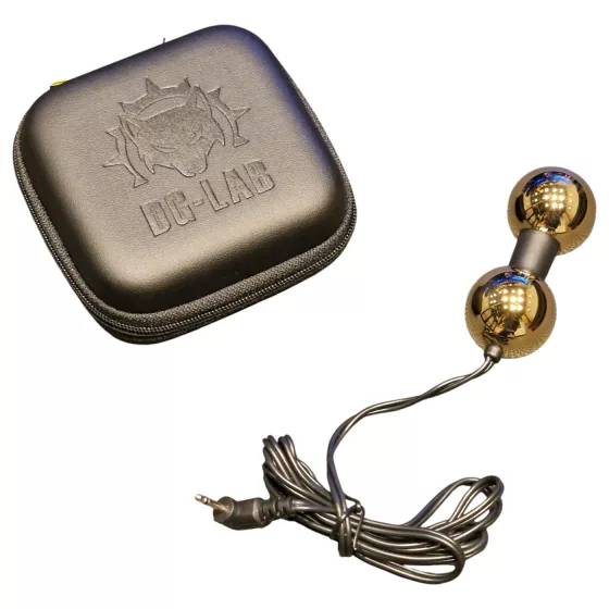 DG-LAB BiPolar B - bipolar, hourglass-shaped metal electrode (gold)