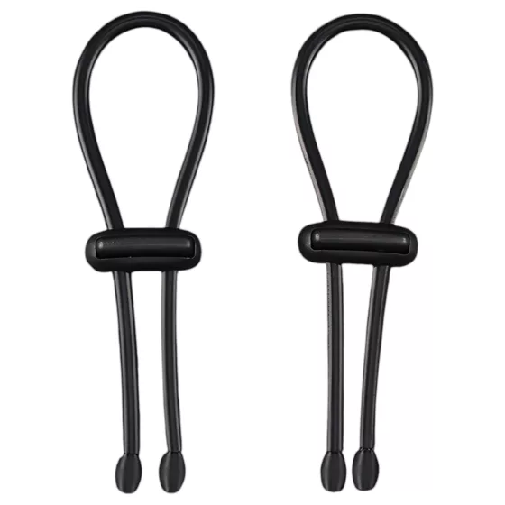 DG-LAB PRO - conductive rubber electro penis ring set (black)