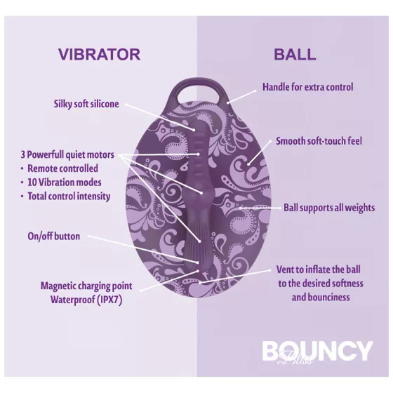 Bouncy Bliss Classic - Inflatable Pillow Vibrator (Purple)