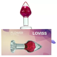 LOVISS Flower - anal plug - purple (transparent)