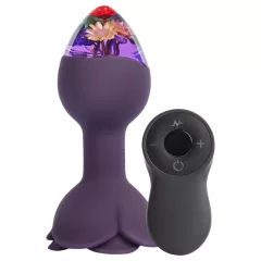 LOVISS Flower - remote‑controlled anal vibrator (purple)