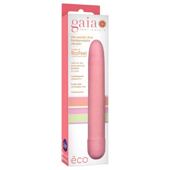 Gaia Eco L - Eco-Friendly Vibrator (Pink) - Large