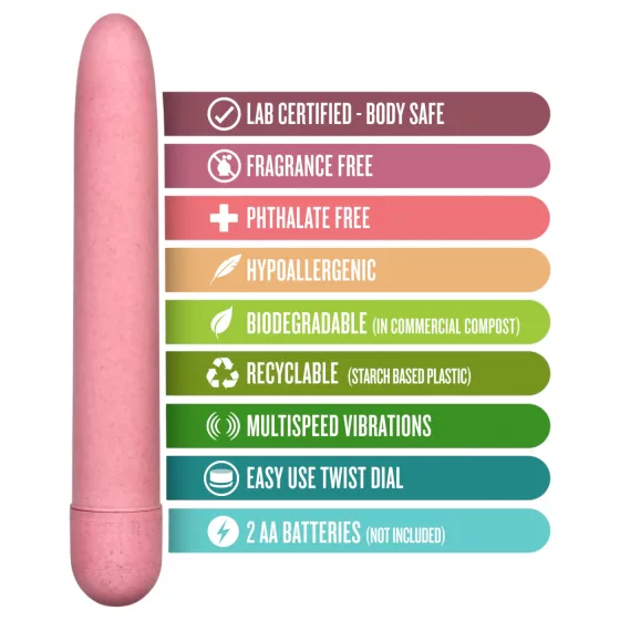 Gaia Eco L - Eco-Friendly Vibrator (Pink) - Large