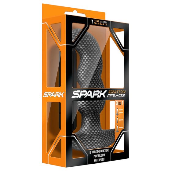 Blush Spark - waterproof anal vibrator (black)