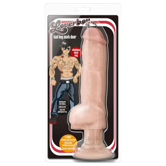 Blush Bad Boy - realistic vibrator with piercing - 17 cm (natural)