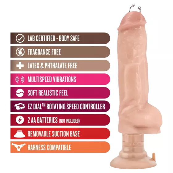 Blush Bad Boy – Studded Vibrator, 17 cm (Natural)