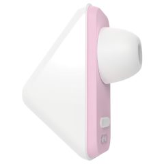   Vibeconnect - Rechargeable Airwave Clitoral Stimulator (White-Peach)