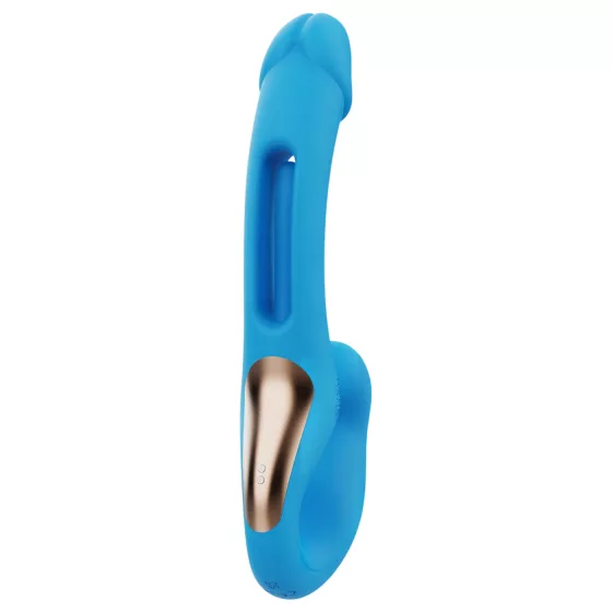 Honey Play Box Harmony Duo - Smart Strap-On Tongue Vibrator (Blue)