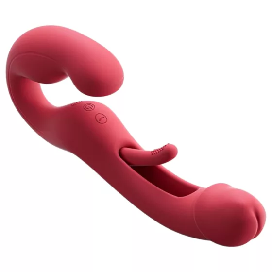 Honey Play Box Harmony Duo - Smart Strap-On Licking Vibrator (Red)