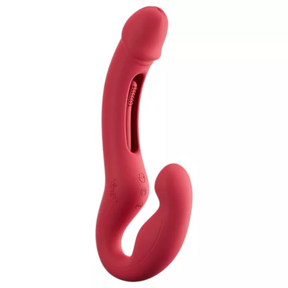 Honey Play Box Harmony Duo - Smart Strap-On Licking Vibrator (Red)
