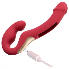   Honey Play Box Harmony Duo - Smart Strap-On Licking Vibrator (Red)
