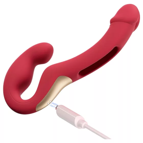 Honey Play Box Harmony Duo - Smart Strap-On Licking Vibrator (Red)
