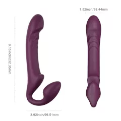   Honey Play Box Bliss - Rotating Beaded Strap-On Vibrator (Purple)