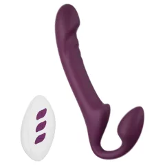   Honey Play Box Bliss - Rotating Beaded Strap-On Vibrator (Purple)