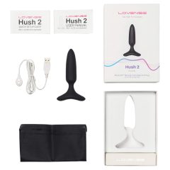   LOVENSE Hush 2 XS - Rechargeable Mini Anal Vibrator (1-inch) - Black