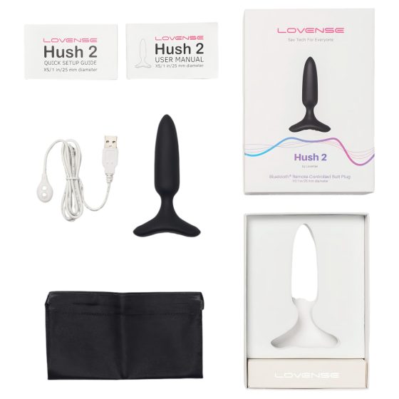 LOVENSE Hush 2 XS - Rechargeable Mini Anal Vibrator (1-inch) - Black