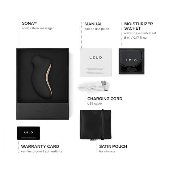 LELO Sona - Sonic Pulse Clitoral Stimulator (Black)