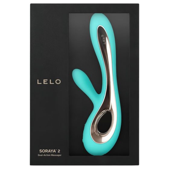LELO Soraya 2 - Turquoise Waterproof Vibrator with Clitoral Arm